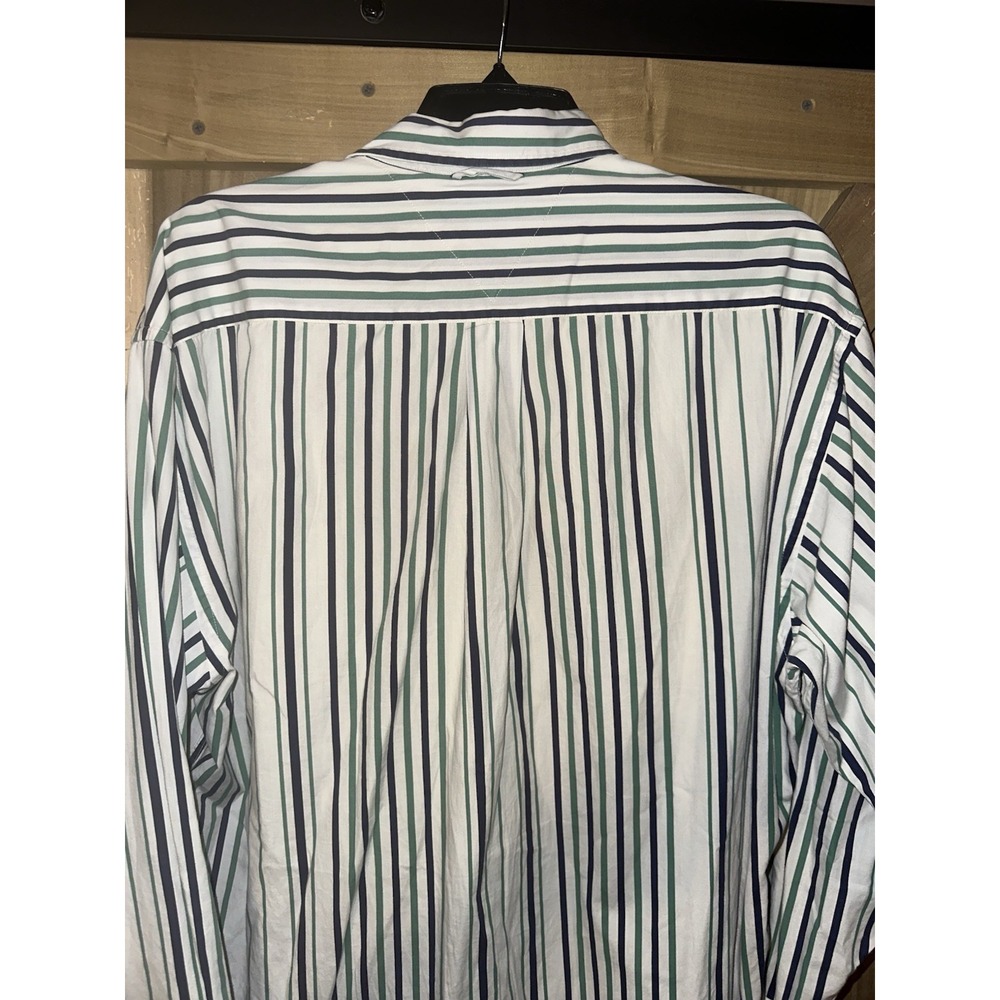 Vintage 1990s Tommy Hilfiger Embroidered Crest StripeButton-Up Shirt Men's Large - Picture 9 of 11